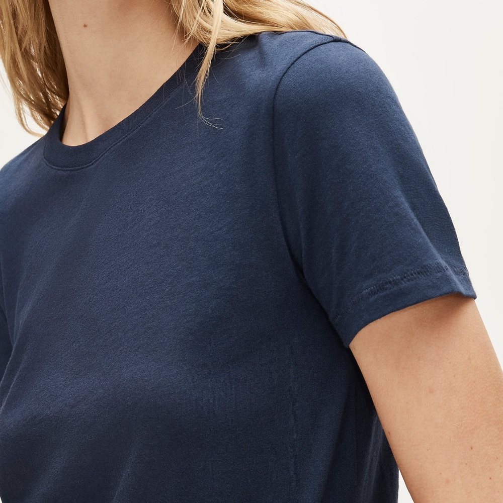 J. Crew Vintage Jersey Classic-Fit Crewneck T-Shirt Navy Blue Size S BY359 - Picture 9 of 9